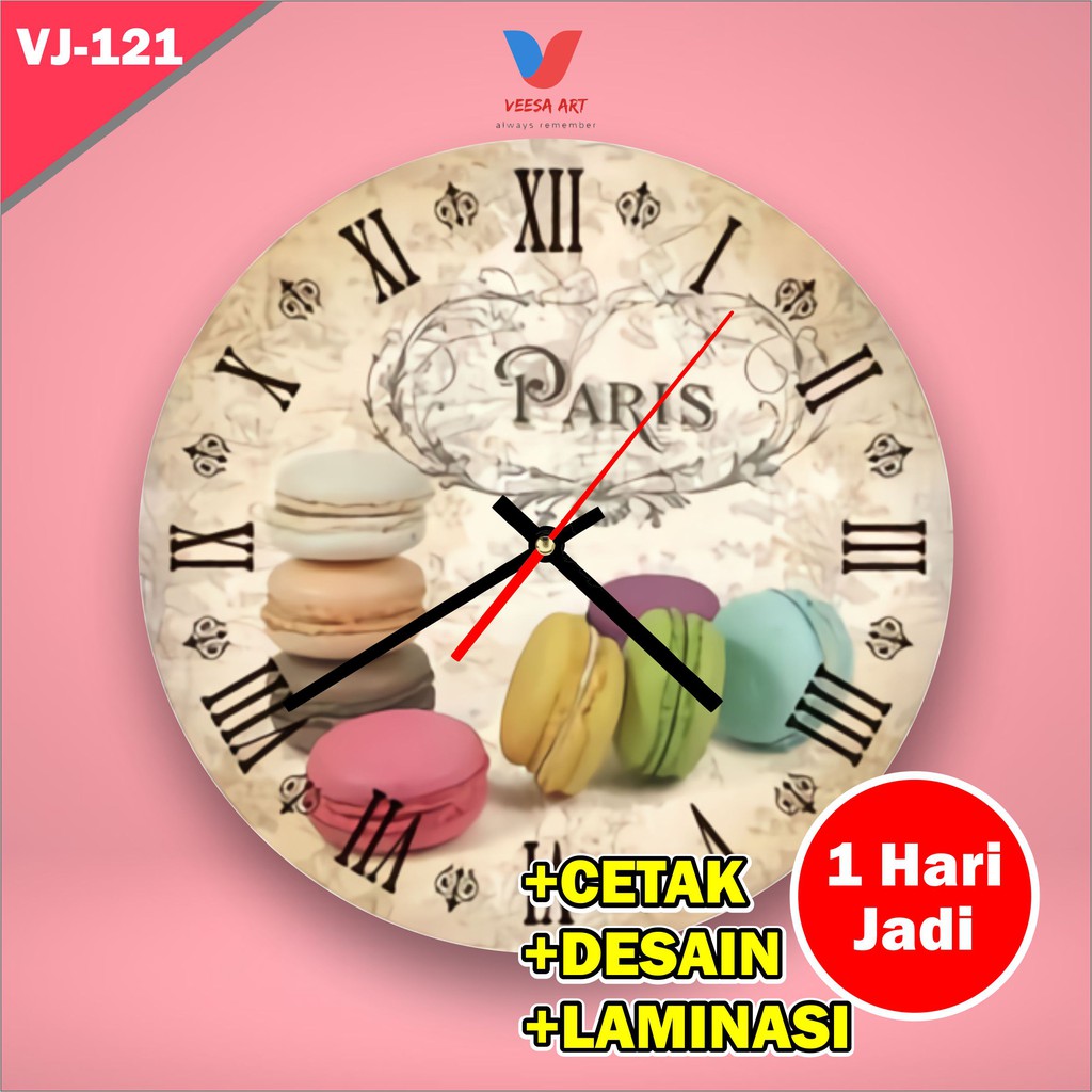 Jam Dinding Murah Unik Bagus Lucu Jam Kayu Creative Vintage Paris