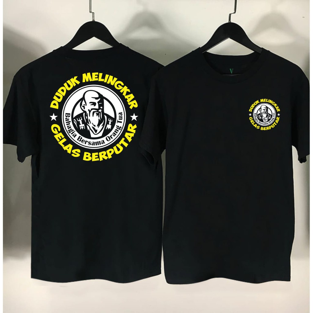  KAOS  ORANG  TUA  DUDUK MELINGKAR BIGSIZE KAOS  PRIA KAOS  