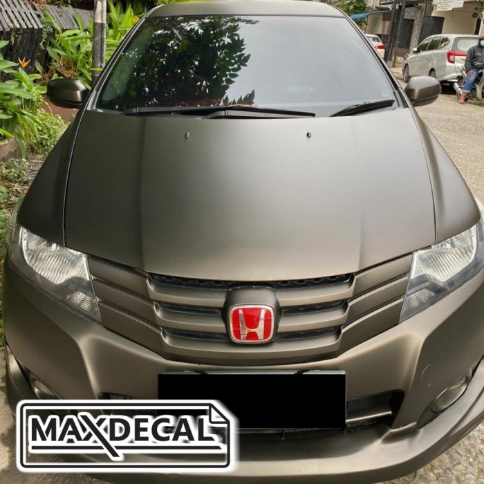 MAXDECAL 9500 MT15 Matte Chrome BLACK Efek Satin Dop Premium Car Wrap - METERAN