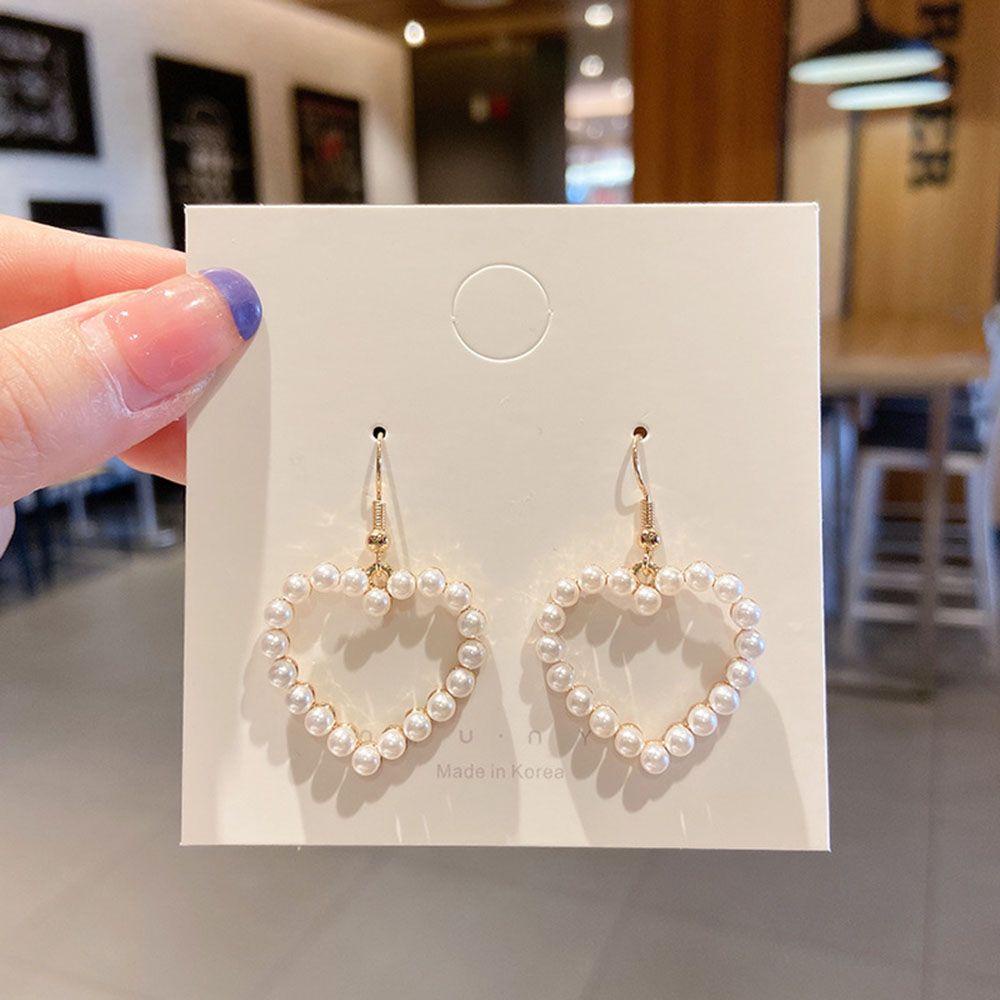 Anting Mutiara Nanas Perhiasan Kesederhanaan Pernikahan Stud Earrings Ear Hook Fashion Vintage Menjuntai