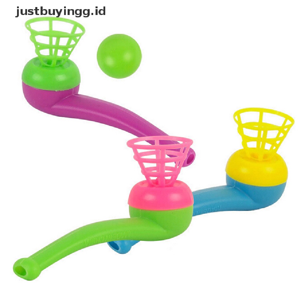 (Justbuyingg.Id) 3pcs / Set Mainan Bola Melayang + Pipa Tiup Untuk Anak / Hadiah / Pesta