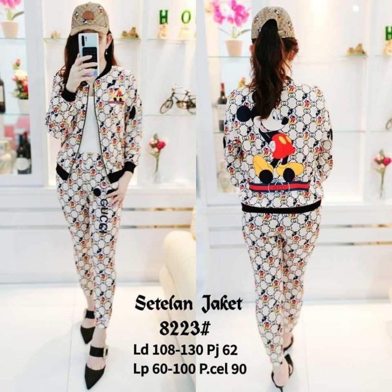stelan disney mickey mouse import / stelan Mickey gucci / set mickey mouse gucci / stelan jaket