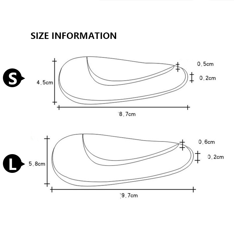 Insole Sepatu Model Arch Support dengan Bahan Silicone Nyaman untuk Terapi Perawatan Kesehatan Kaki