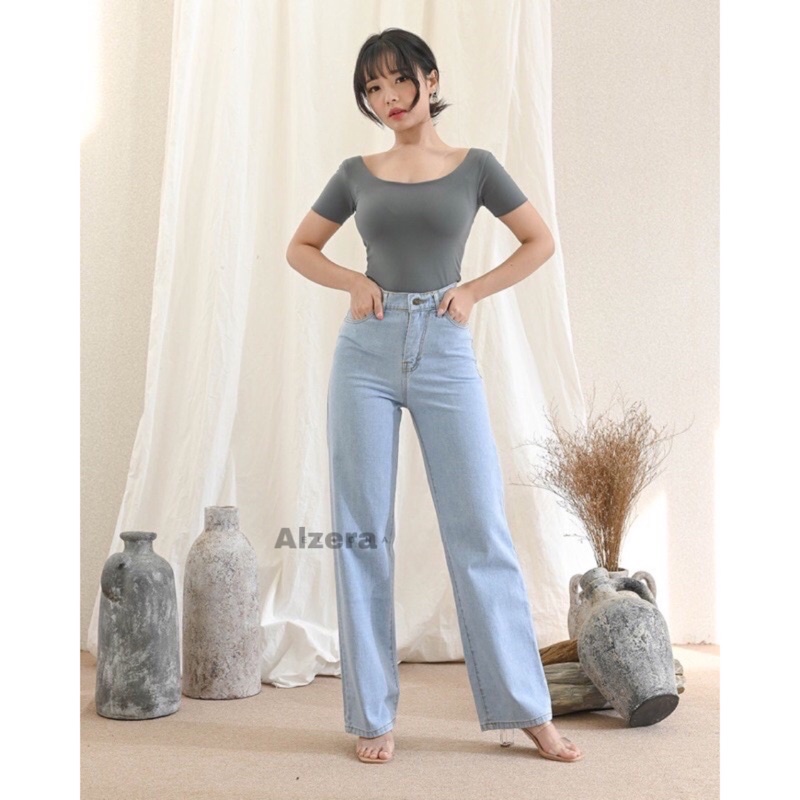 KULOT LOOSE HIGH WAIST LOSEE JEANS WANITA//KULOT JEANS TEBAL/KULOT LOOSE