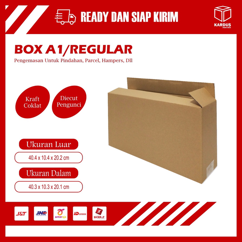 

KARDUS / BOX SPARE PART SIZE 40 X 10 X 20 CM - BISA CUSTOM SABLON PRINTING