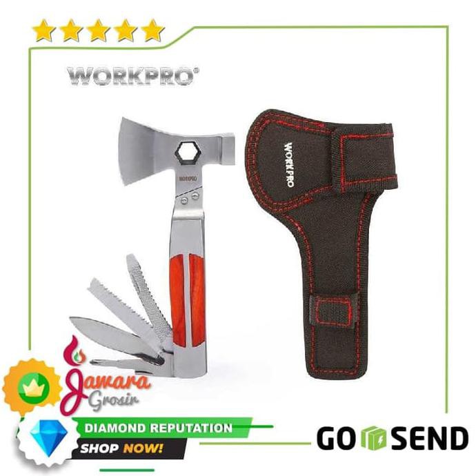 WORKPRO PALU TANG EDC MULTIFUNGSI HEAVY DUTY POCKET AXE - W014012AE