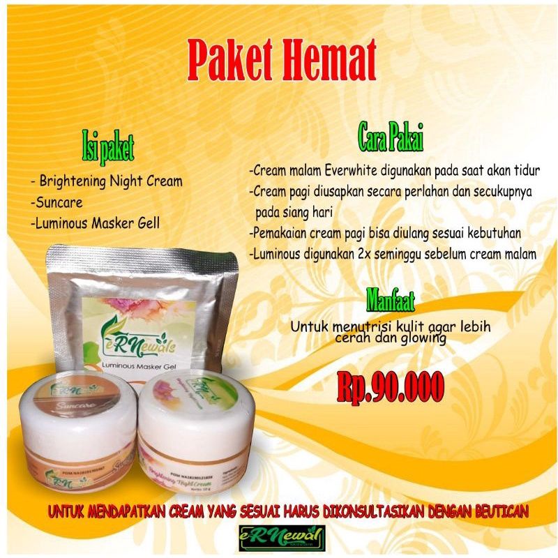 Paket hemat cream ernewals skincare