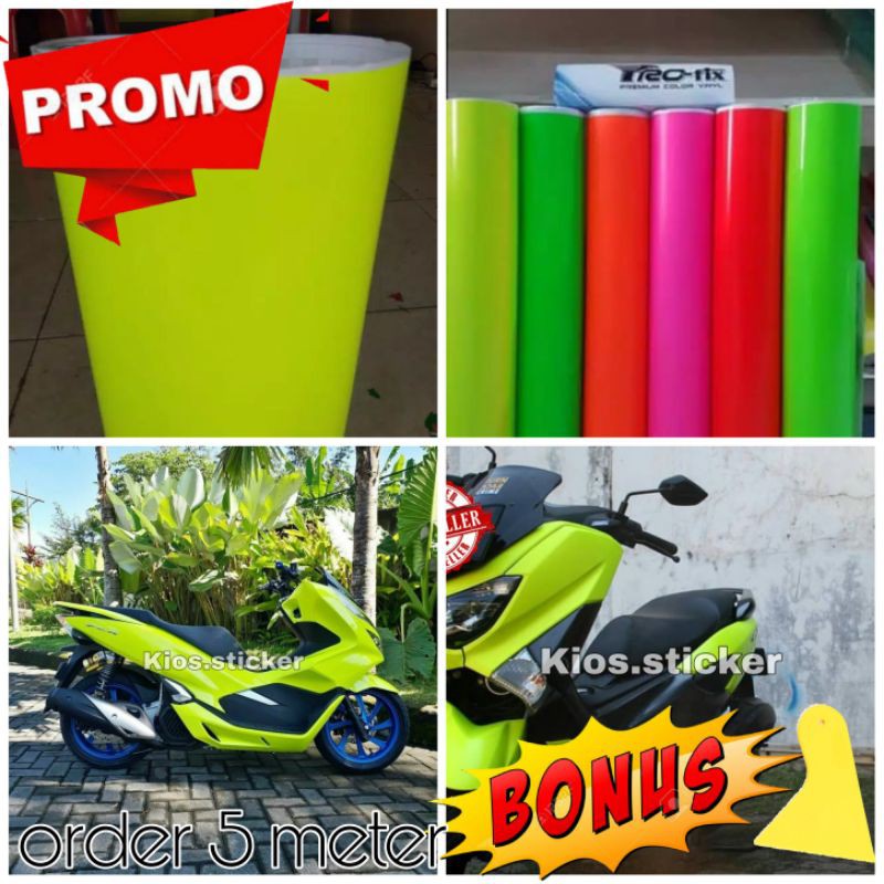Skotlet Stiker Kuning Stabilo Stiker Kuning Lemon Stiker Motor Warna Stabilo