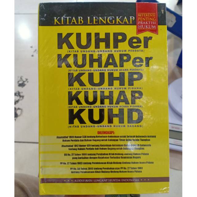 BUKU KITAB LENGKAP KUHPer KUHAPer KUHP KUHAP DAN KUHD Tahun 2019 (HARDCOVER)