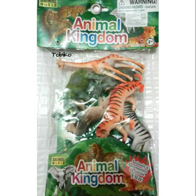 Mainan binatang animal kingdom karet