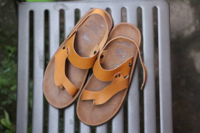 SANDAL KULIT PRIA 05 CEVANY BLACK BROWN TAN KULIT SAPI ASLI ORIGINAL HANMADE BANDUNG