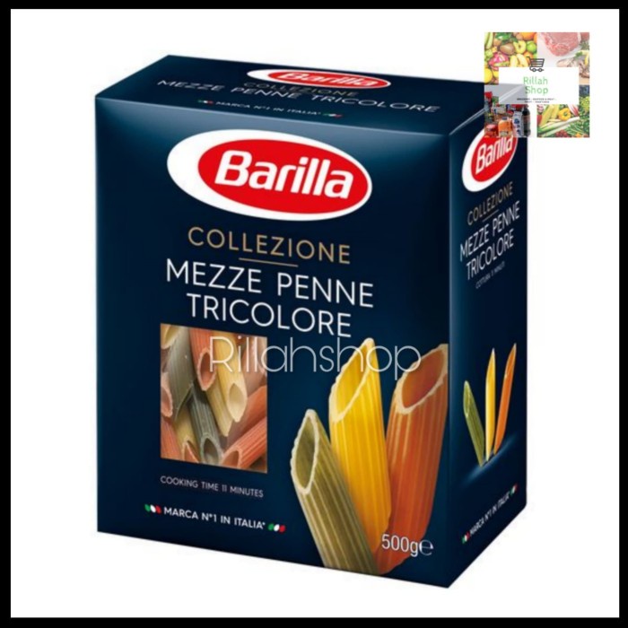 

Barilla Collezione Mezze Penne Tricolore Pasta 500 Gram / Pasta