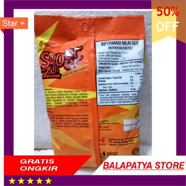 

HOT PROMO !!! Permen Super Zuper isi 50 pcs