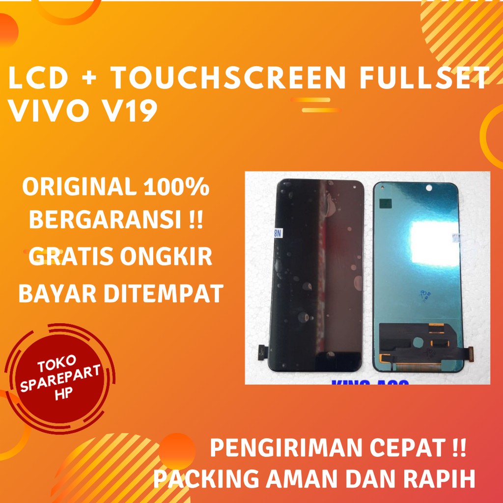 Lcd Fullset Vivo V19 Ori Layar Lcd + Touchscreen Full set Original OLED/OEM