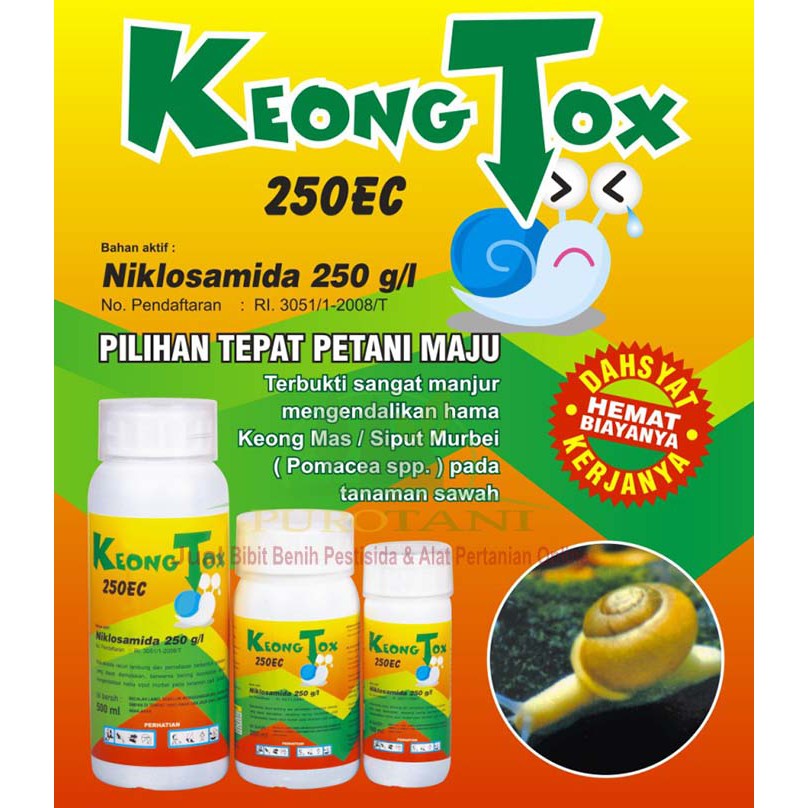 Keong Tox 250EC Obat Keong Sawah Moluskisida Racun Siput Sawah KeongTox 250 ec 100 ml