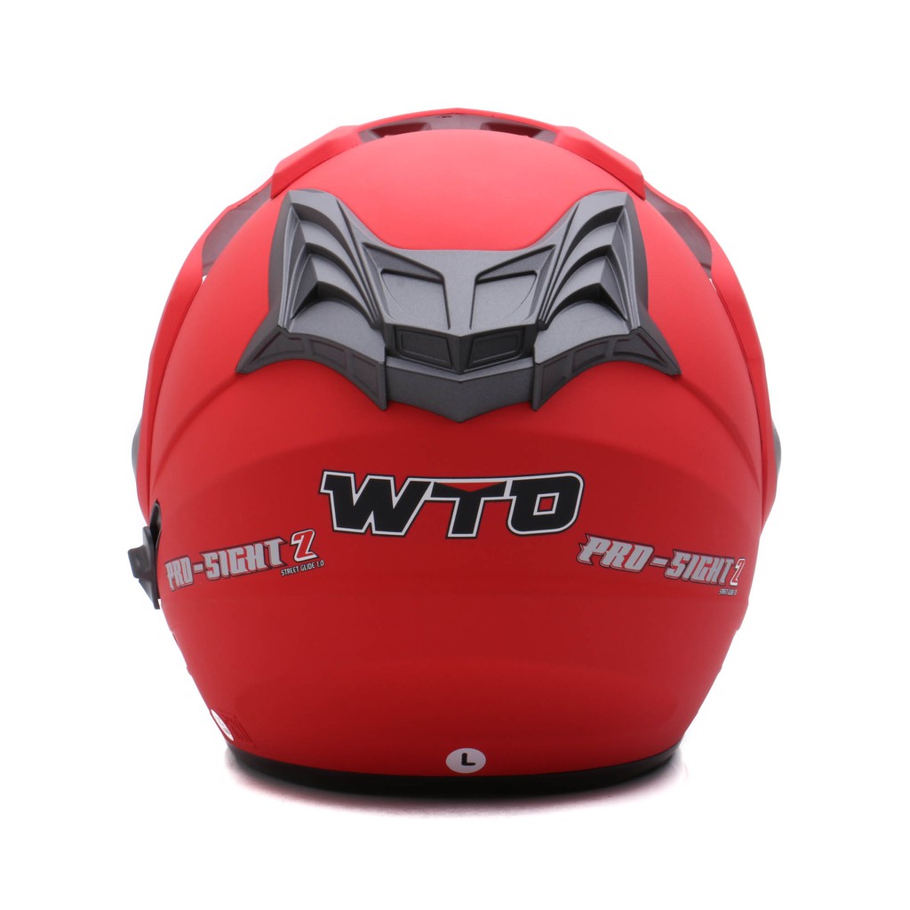 [Helm Dewasa] WTO Helmet Pro-Sight - Double Visor - Merah Doff