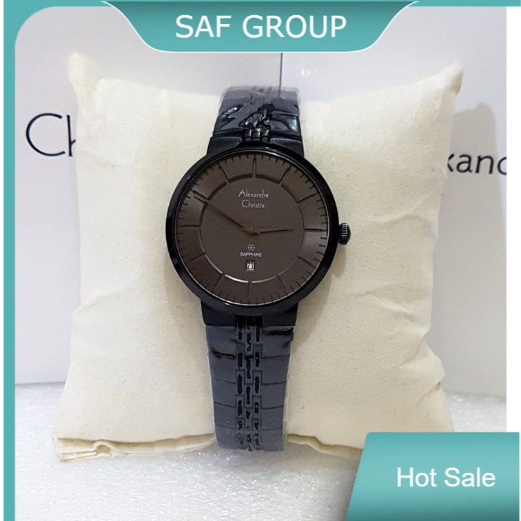 JAM TANGAN WANITA ALEXANDRE CHISTIE AC 8565 / AC8565 BLACK GREY ORIGINAL by plp