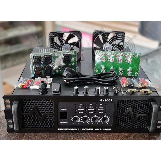 >>>>>] Box Power Amplifier N9001 4ch 3u Komplit Aksesoris