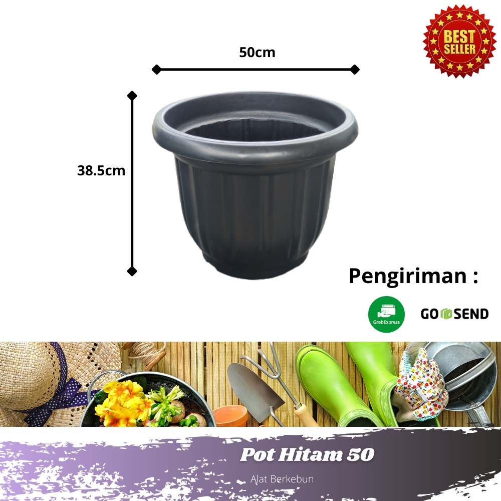 Pot Hitam Ukuran 50