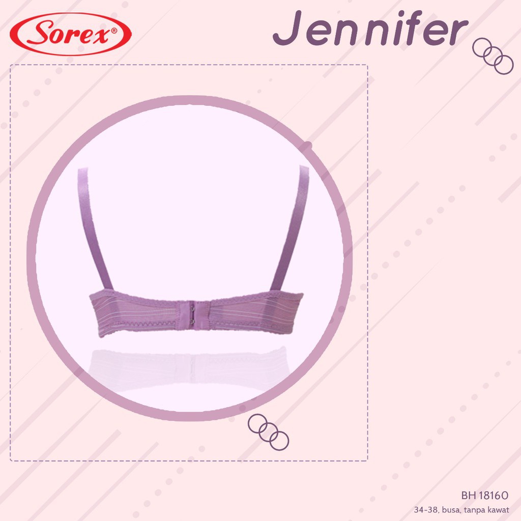 gos BRA BH FASHION SOREX 18160 &amp; 33305 Sorex Bra Busa Tanpa Kawat Kait 2 Setara Cup B Jennifer