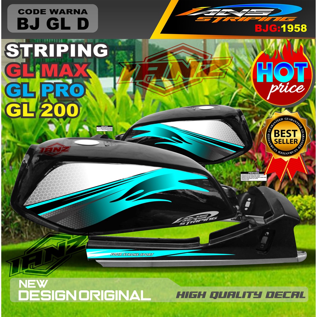 STIKER STRIPING MOTOR GL MAX GL PRO GL 100 / STRIPING MOTOR GL TERBARU / STIKER MOTOR TERMURAH / STRIPING GL MAX / STIKER GL PRO / STIKER MOTOR