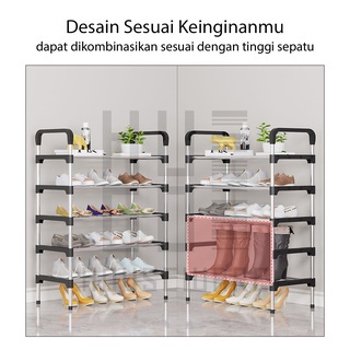 Rak Sepatu Sendal Portable Serbaguna  5 Susun Tempat Sepatu Sendal Multifungsi Murah [Kotakin]