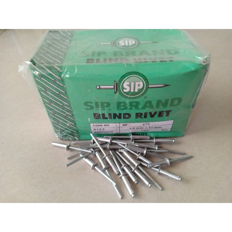 (100pcs)Paku Rivet Sip Brand 675 (4,8mm x 19mm)