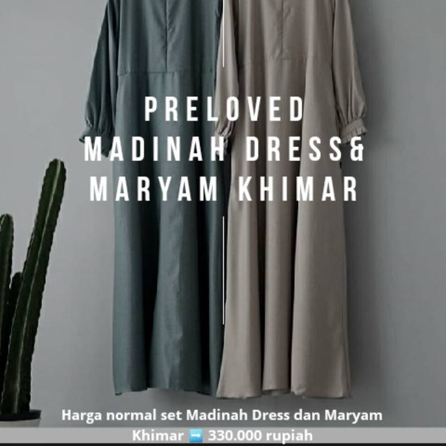 PRELOVED Set Gamis dan Khimar Bellaluna.id