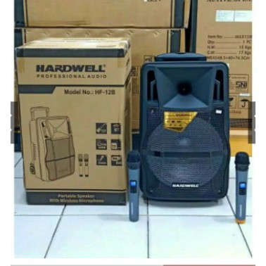 Speaker Portable HARDWELL HF12B / HF 12B ORIGINAL 12 inch USB Bluetoth