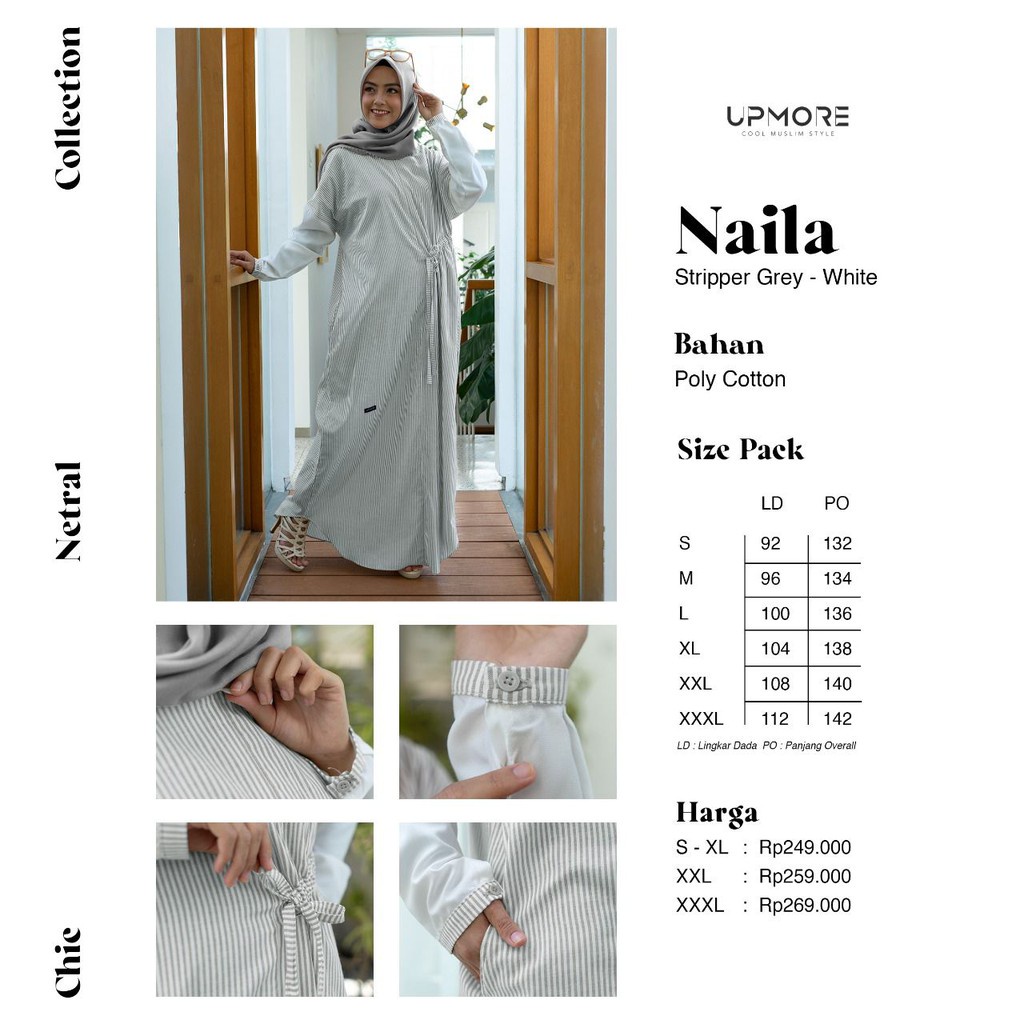 Dress panjang|GAMIS UPMORE NAILA BY MUTIF DAMOZA