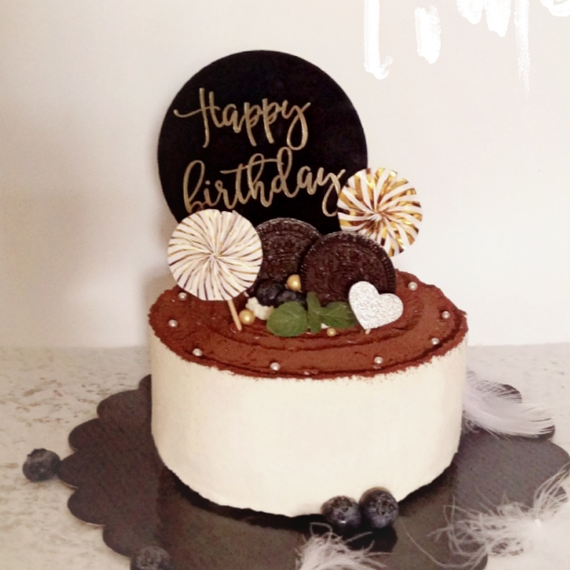 Cake Topper Happy Birthday / Tusukan Hiasan Kue Happy Birthday Acrylic-Won