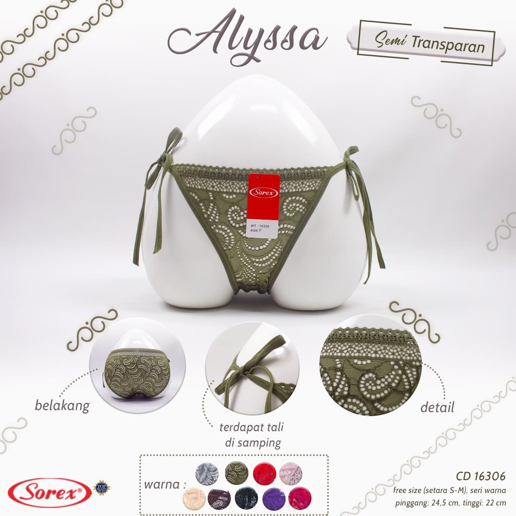 PROMO CD CELANA DALAM SOREX BIKINI TALI SAMPING SEMI TRANSPARAN SOREX 16306 TERMURAH
