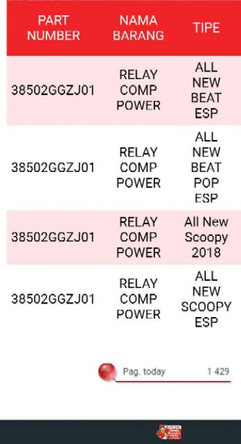 relay stater relay pengisian kaki 5 new beat esp,street, eco new scoopy esp 38502-GGZ-J01 asli HGP-2