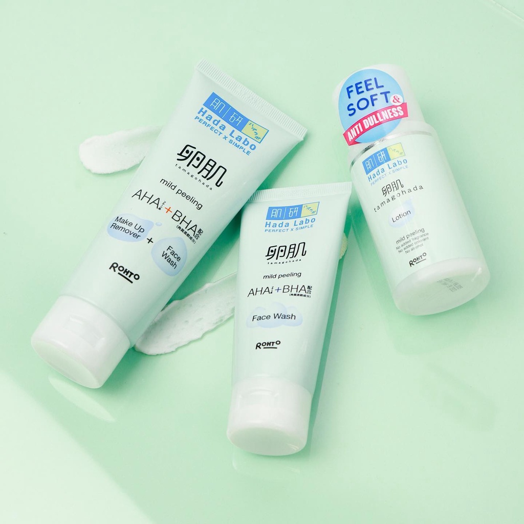 Hada Labo Tamagohada Mild Peeling [Face Wash/Make Up Remover/Lotion] (100gr)