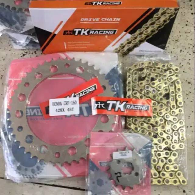 Gear SET RANTAI 428 TK CRF150 CRF 150 TK RACING 140L