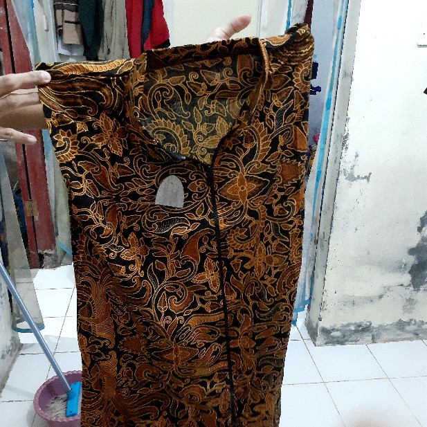 Jual Longcardi Outer Panjang Tanpa Lengan Resleting Zipper Seragam Batik Murah Outer Marinka