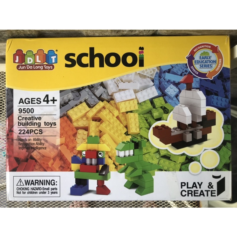 JDLT school Mainan balok 224pcs