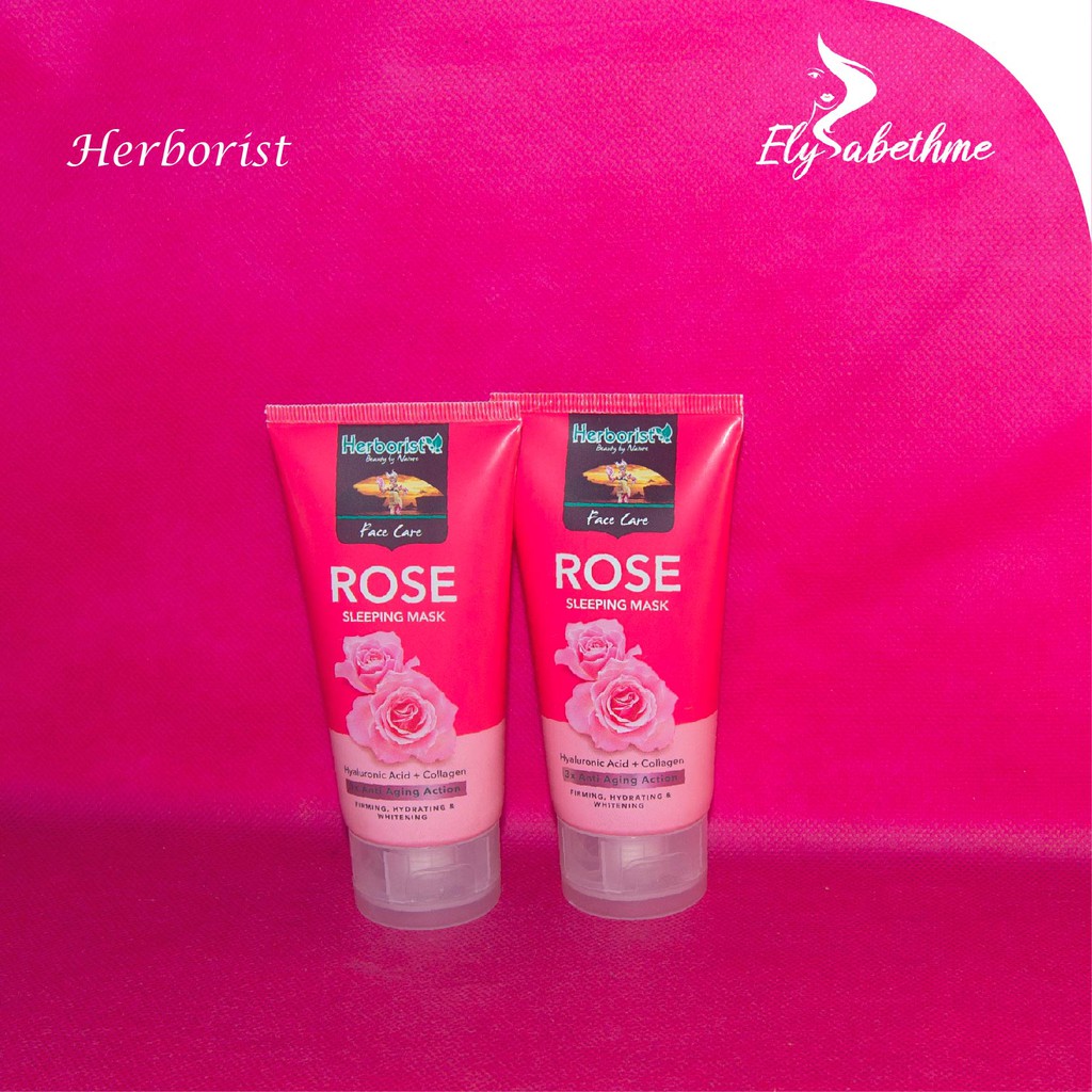 ✿ELYSABETHME✿ ⓗⓔⓡⓑⓞⓡⓘⓢⓣ Herborist Rose Sleeping Mask masker tidur sleep moist moisturizer pelembab