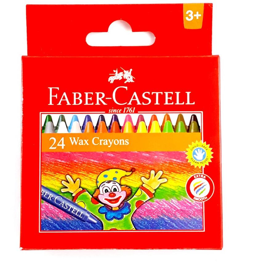 

A08WI, Viral .Faber Castell Wax Crayon 24 Colours Warna Untuk Anak Balita".,.,