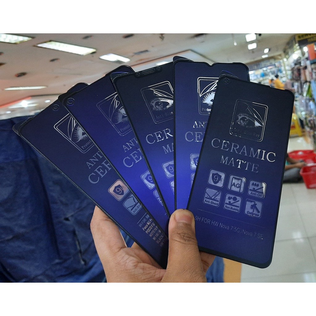 TEMPERED GLASS CERAMIC MATE BLUE RAY ZENFONE 5Z ZS620KL LIVE L1 ZA550KL LIVE L2 ZA551KL MAX PRO M1 ZB601KL ZB601KL MAX PRO M2 ZB631KL ANTI GORES