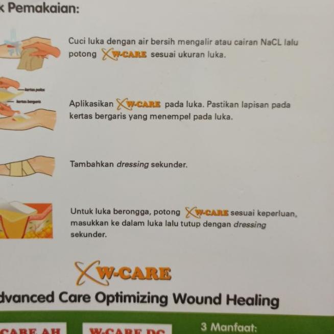 ➶ W-CARE AH / WE CARE AH / W CARE AH / WCARE AH perban balutan untuk luka ◙