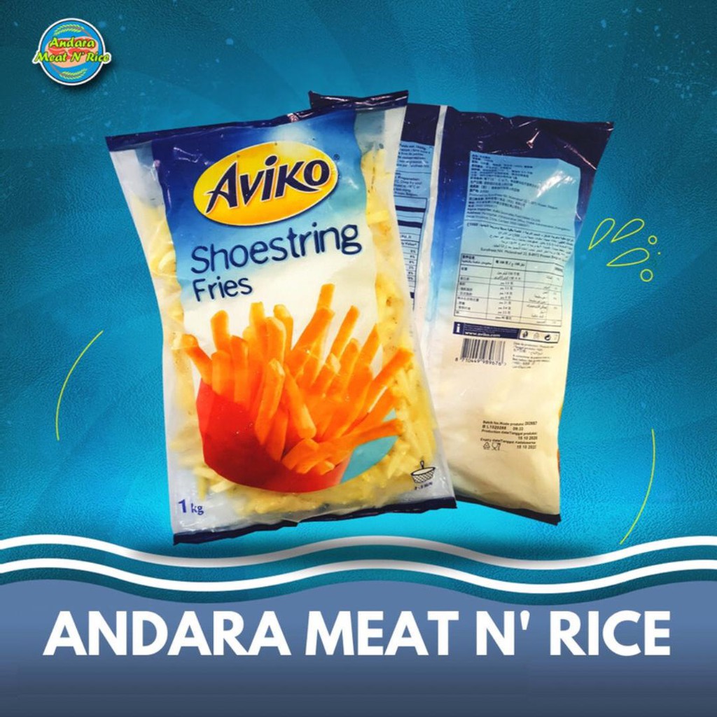 Kentang Goreng AVIKO Shoestring 1kg Frozen Food