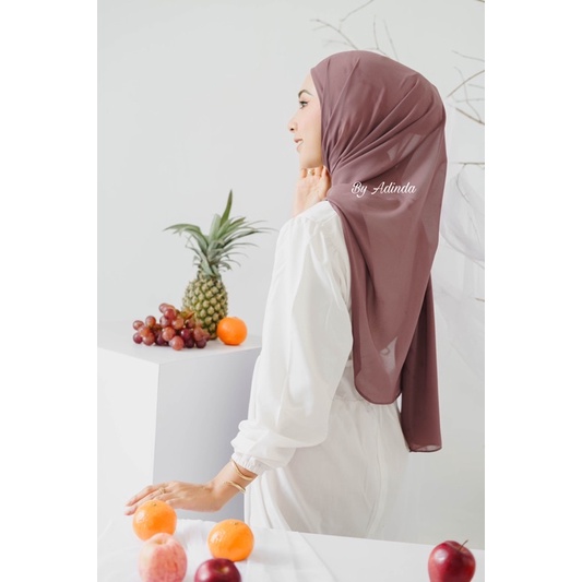 Pashmina Oval Inner 2in1 Instant Ciput Hijab Curve Ceruty babydoll kerudung syari jilbab simpel