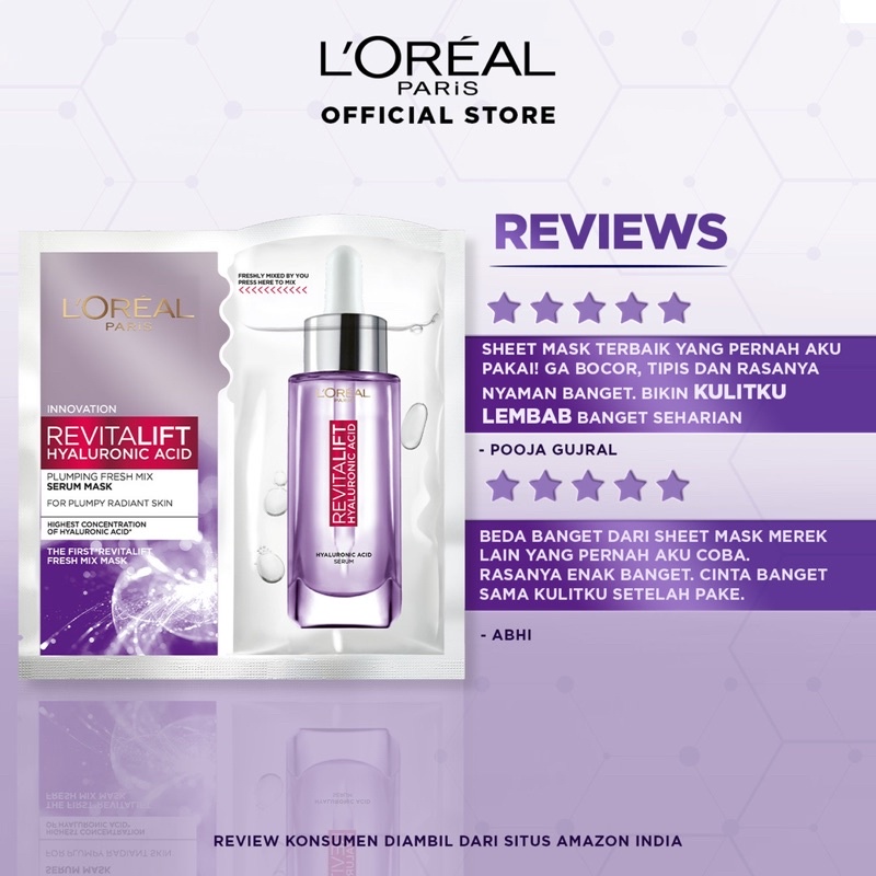 L'OREAL REVITALIFT HYALURONIC ACID SERUM MASK