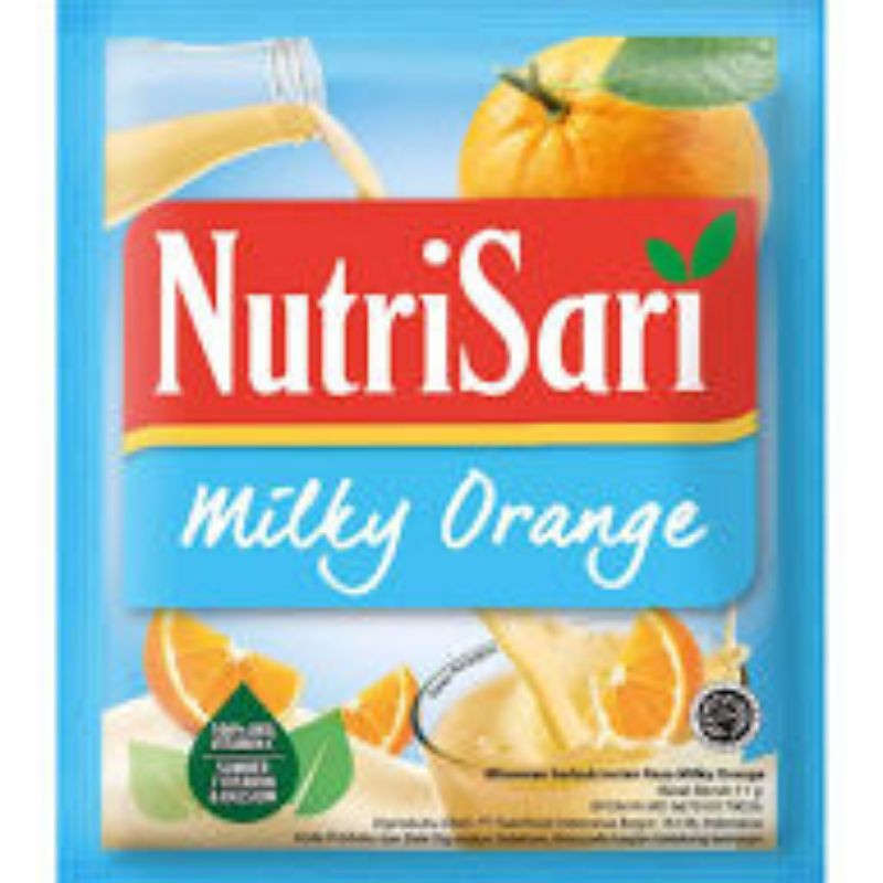 (ISI 10) Nutrisari Bubuk Florida Orange Jeruk Nipis Jeruk Peras Lemon Tea Milky Orange Renteng