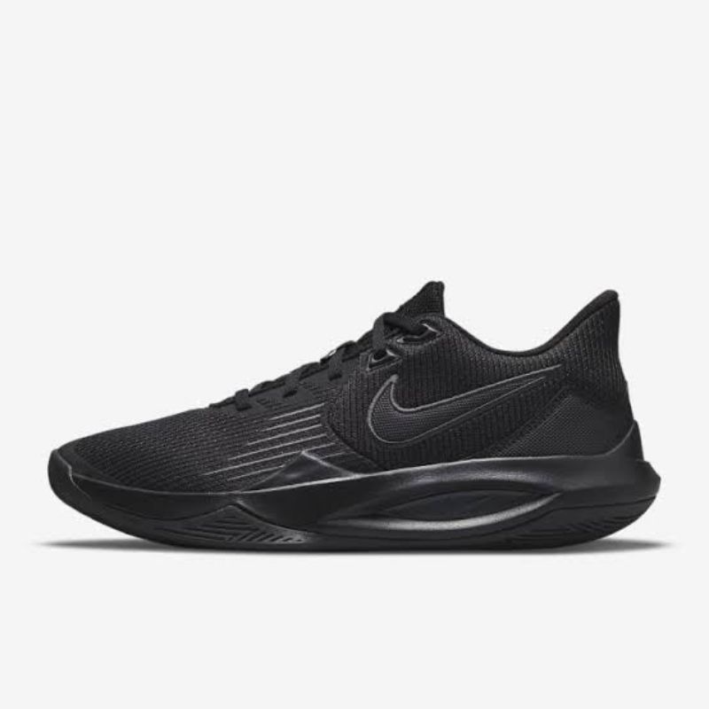 Nike Precision V. Sepatu Basket Voli Volley Sekolah Kuliah Kerja Original Nike Keren Hitam Top