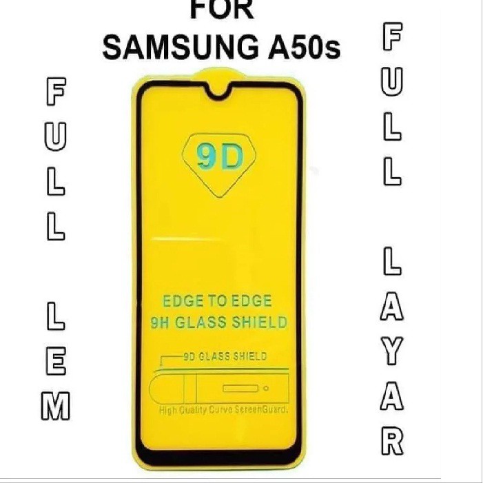 Tempered Glass 6D Samsung Galaxy A50 Full Layar Full Cover Full Glue