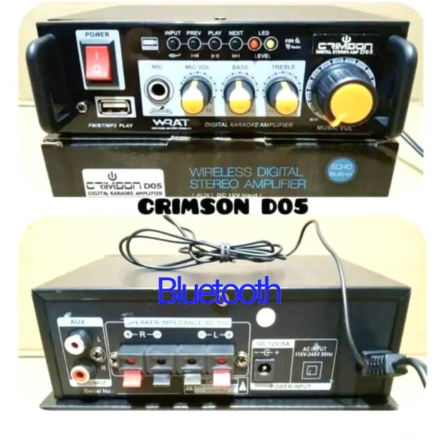 Amplifier Karaoke CRIMSON D05 AC/DC STEREO BLUETOOTH