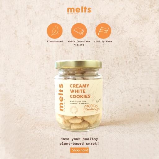 

MELTS Creamy White Cookies - 60gr - Vegan Friendly