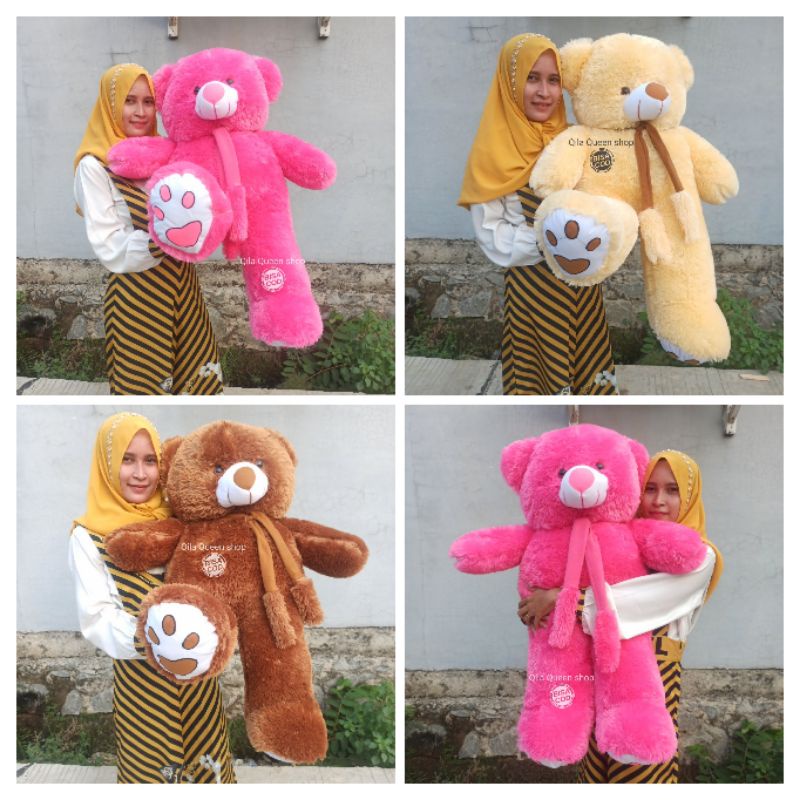 boneka TEDDY BEAR JUMBO TELAPAK ISTIMEWA 90CM